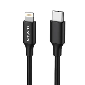 CABLE TIPO C A IP S09 LENSUN NEGRO
